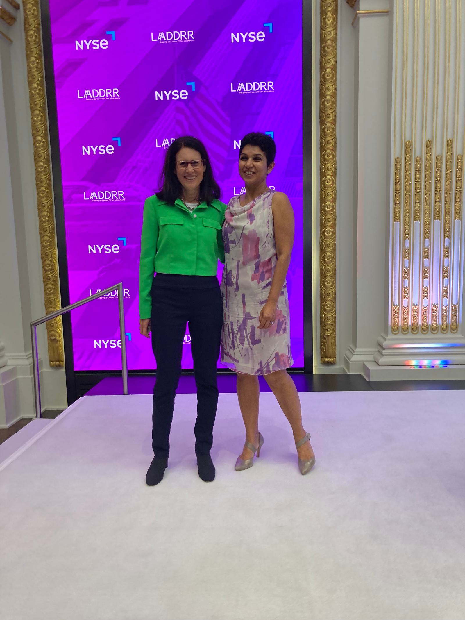 Carol Fishman Cohen and Kirthiga Reddy from LADDRR at NYSE