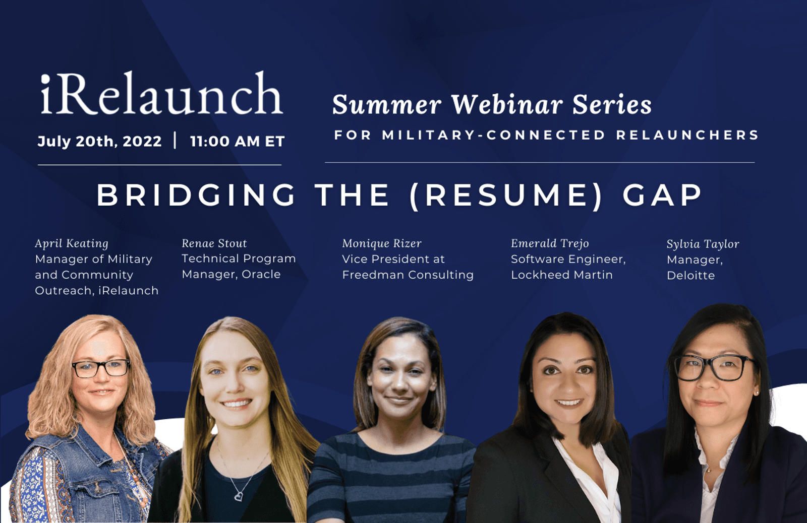 July 2022 Summer Webinar Series Part One Event Thumbnail with Headshots