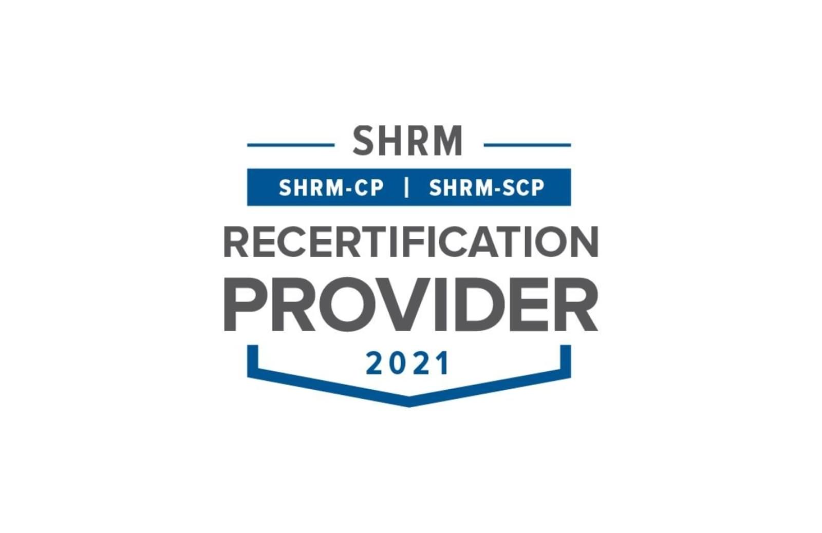 SHRM Recertification Provider Provider 2021 Seal Thumbnail