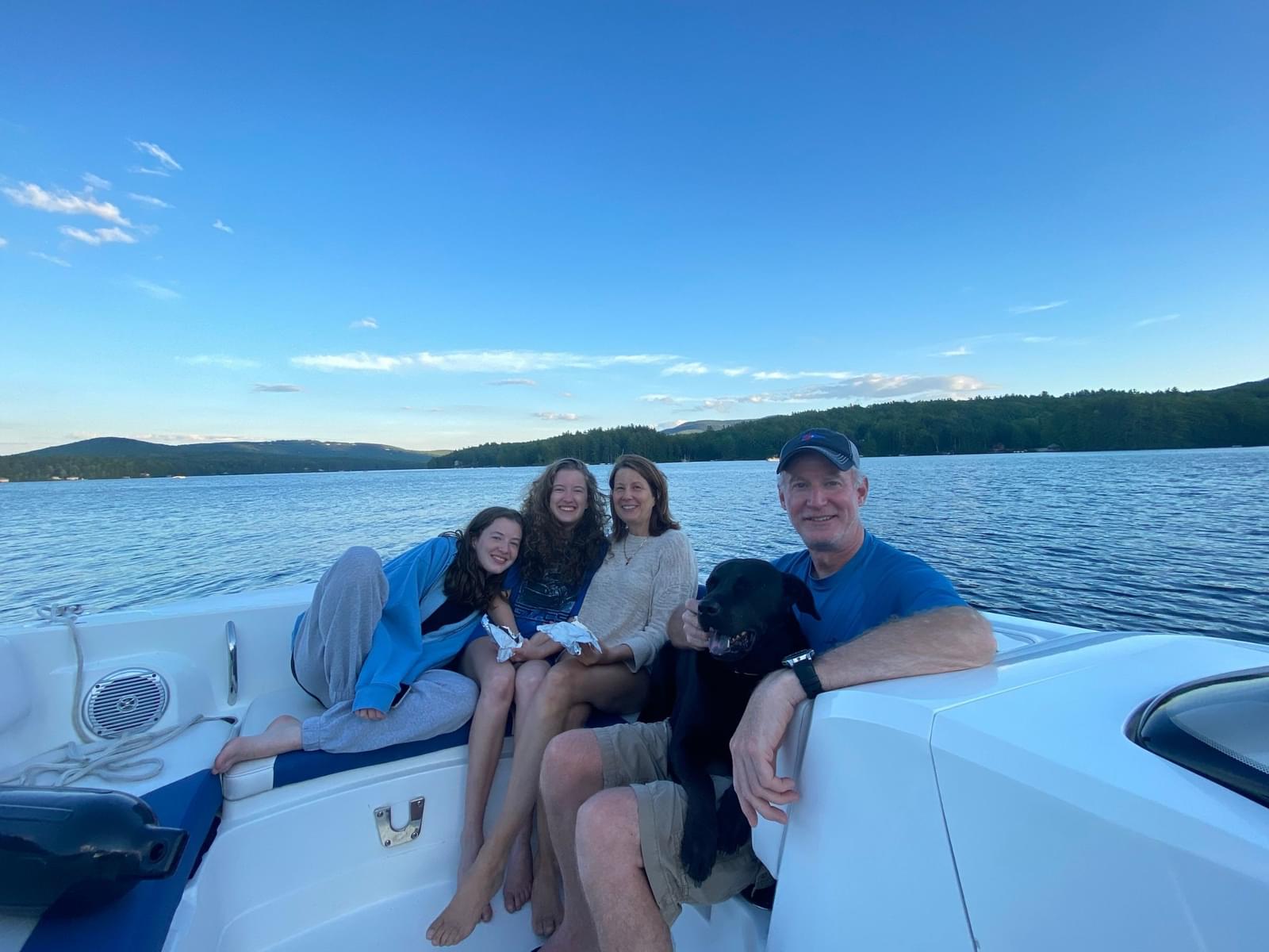 Mills Family on boat