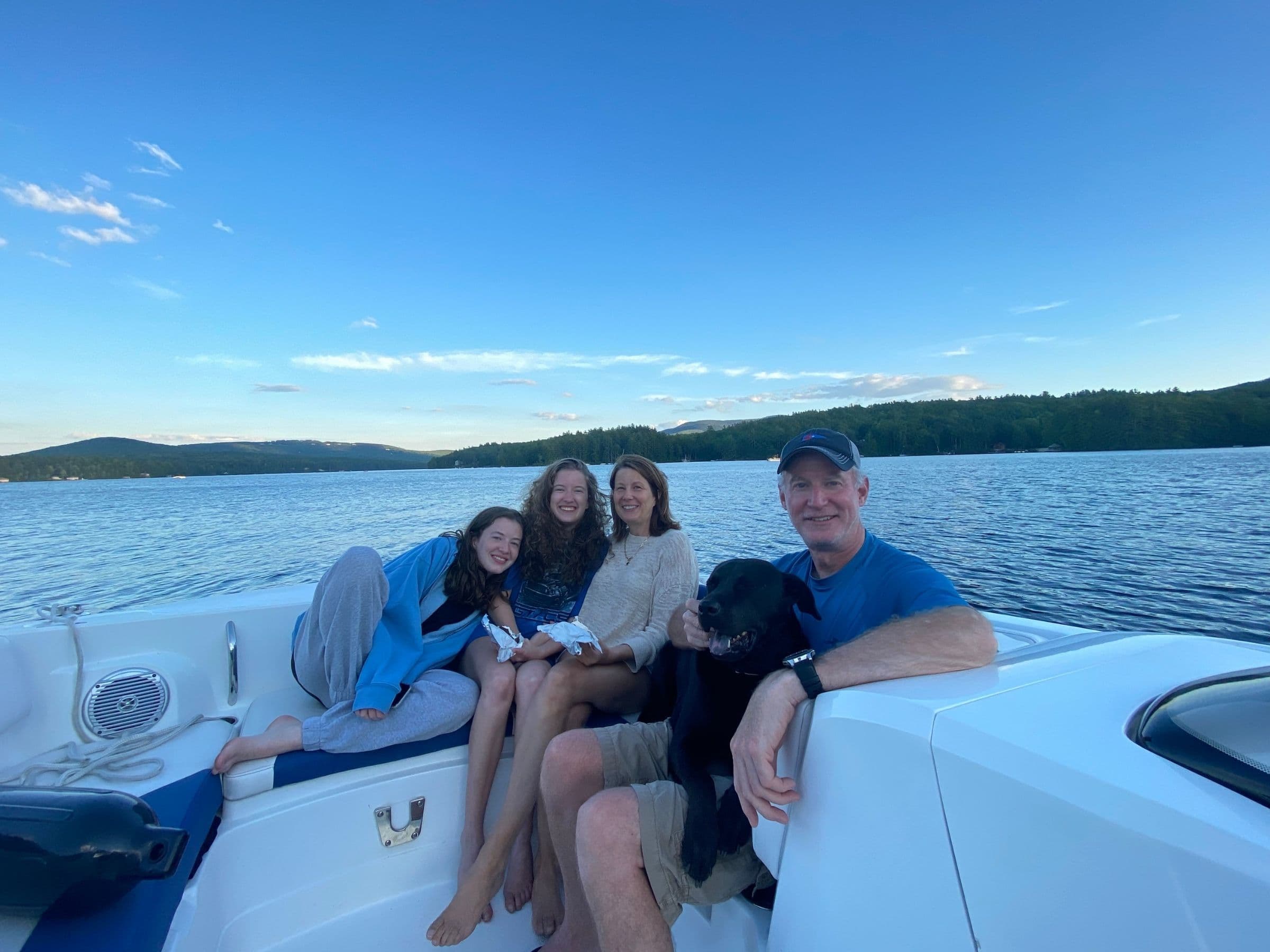 Mills family on the boat