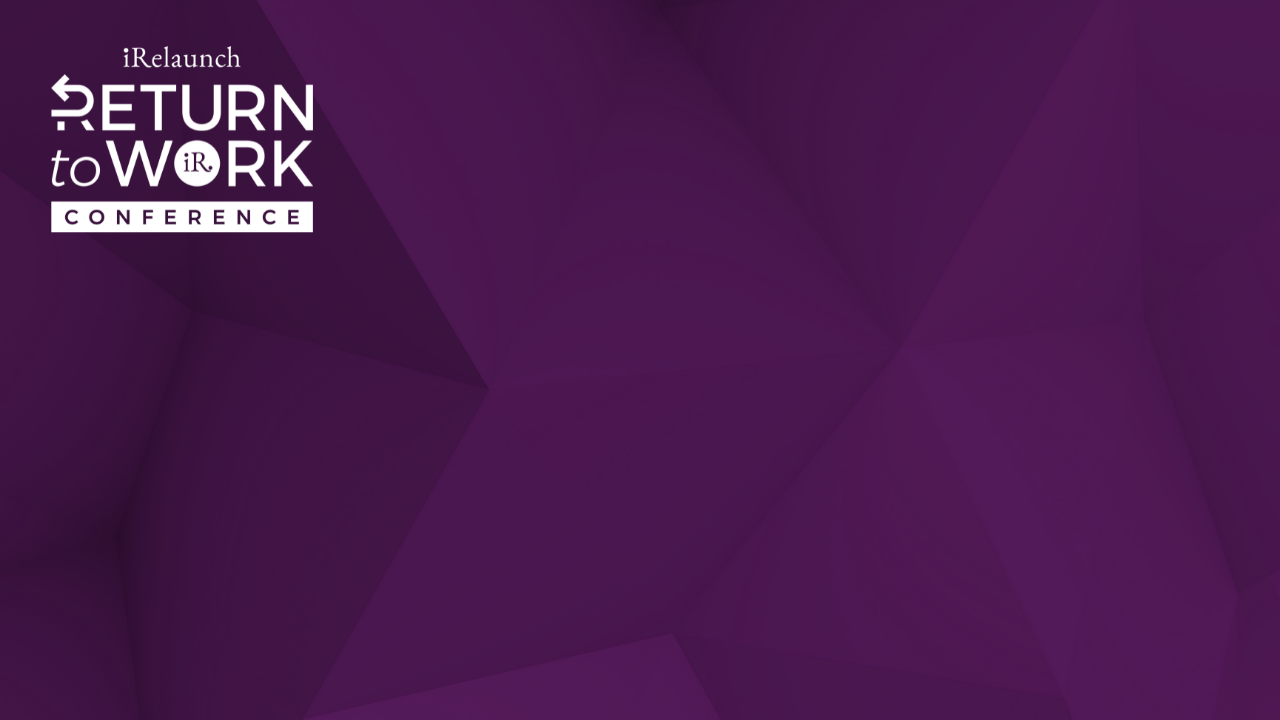 iRelaunch Return to Work Conference Zoom Background - Putting the finishing touches on my resume!